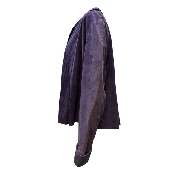 Vericci Goatskin Wrap Jacket Purple L - Picture 4 of 8